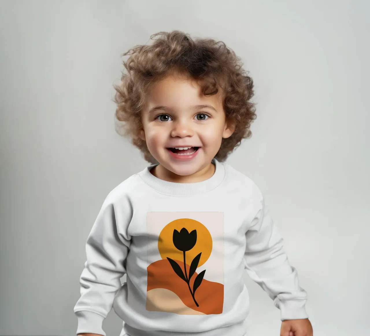 Arte floreale minimalista con forme astratte felpa neonato da Damion Francis