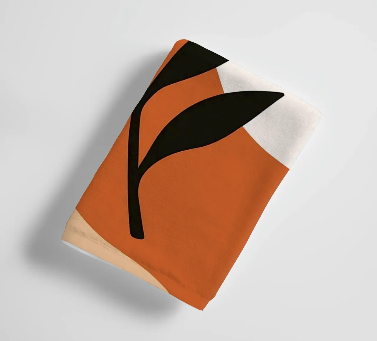 Minimalist Floral Art with Abstract Shapes towel by Damion Francis