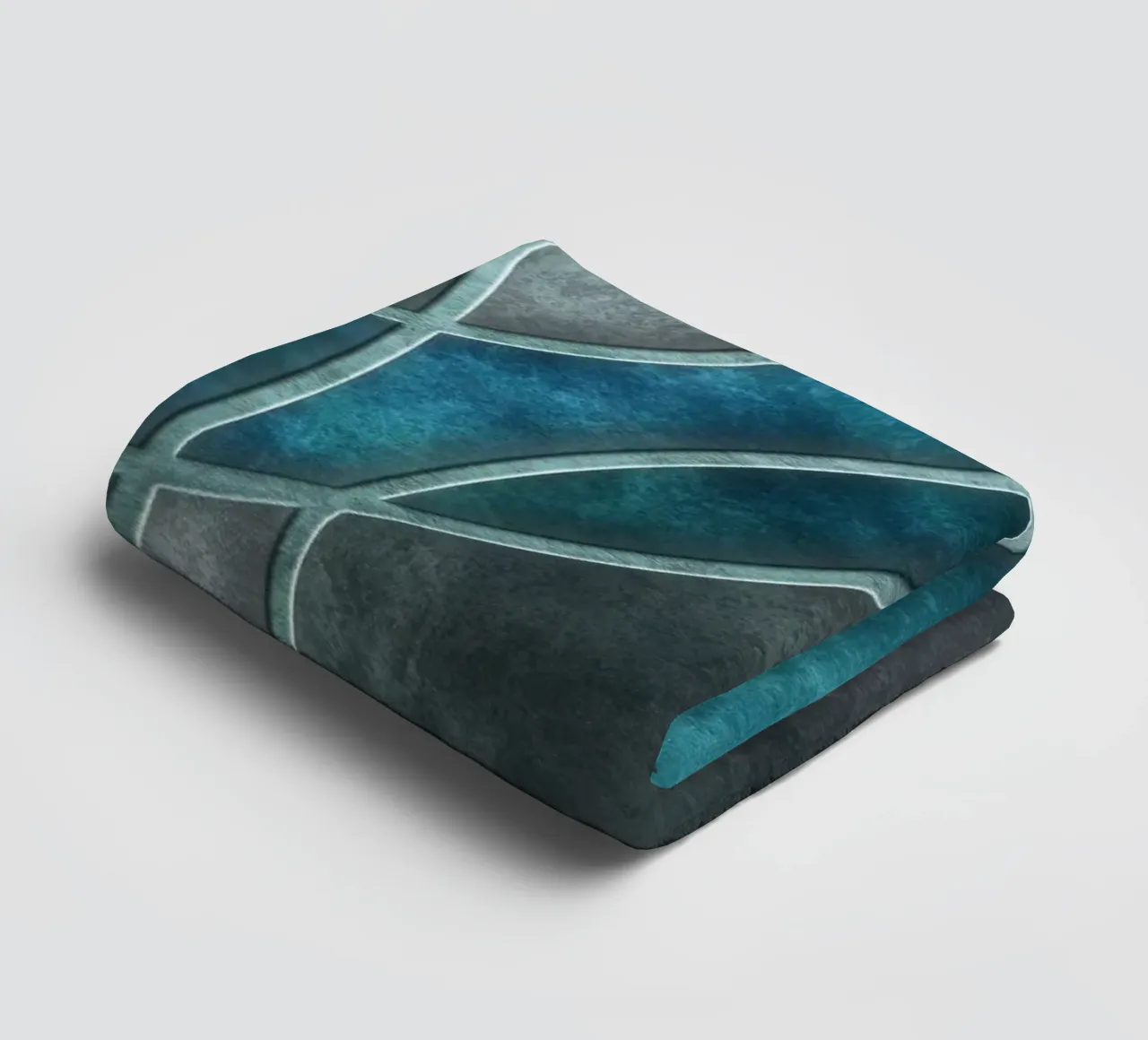 Turquoise Teal Layered Shapes Abstract Art towel by Andrea Haase Modern Home