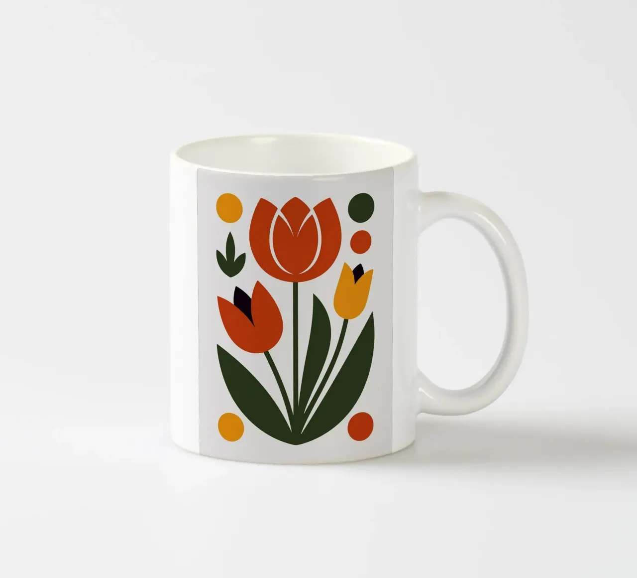 Abstracte bloemenprint keramische mok van Damion Francis