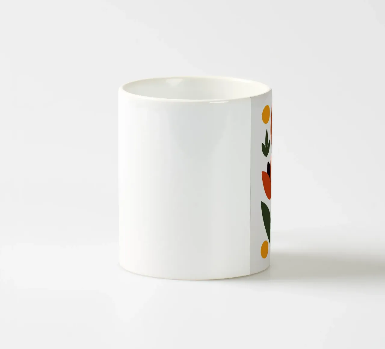Abstracte bloemenprint keramische mok van Damion Francis