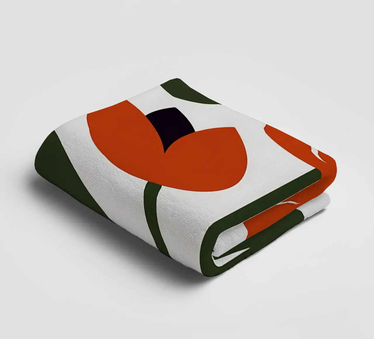 Abstracte bloemenprint badhanddoek van Damion Francis