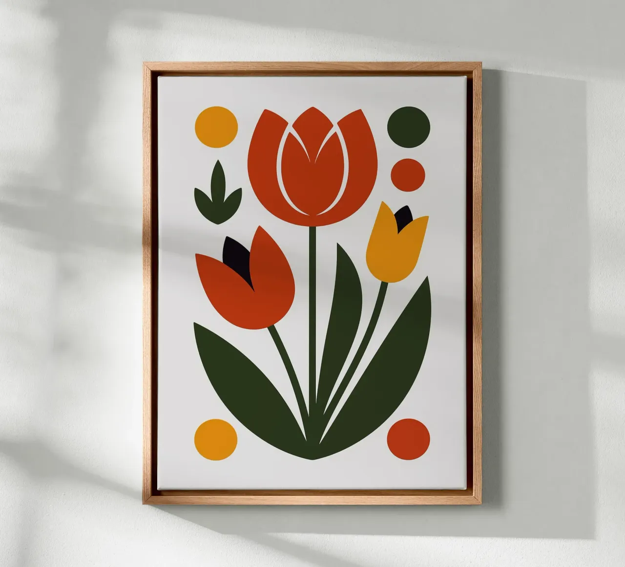 Abstracte bloemenprint canvas van Damion Francis