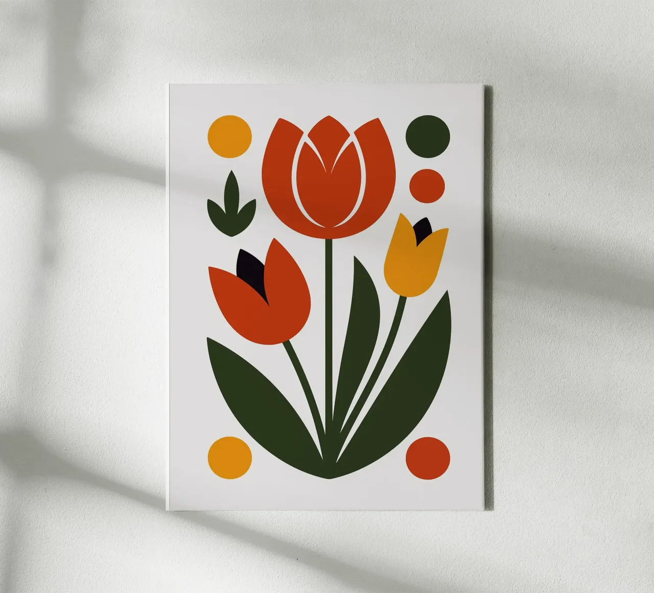 Abstracte bloemenprint canvas van Damion Francis
