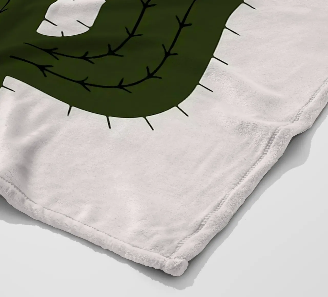 Cactus minimalista con sole coperta in pile da Damion Francis