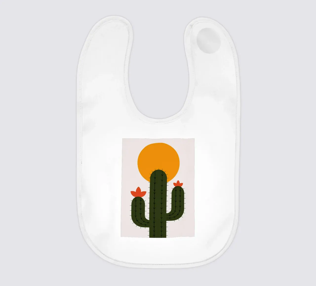 Cactus minimalista con sole bavaglino da Damion Francis