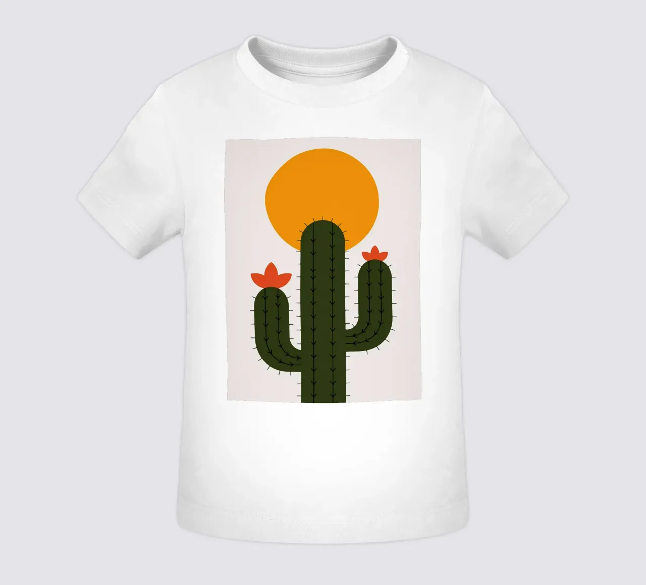 Cactus minimalista con sole maglietta neonato da Damion Francis