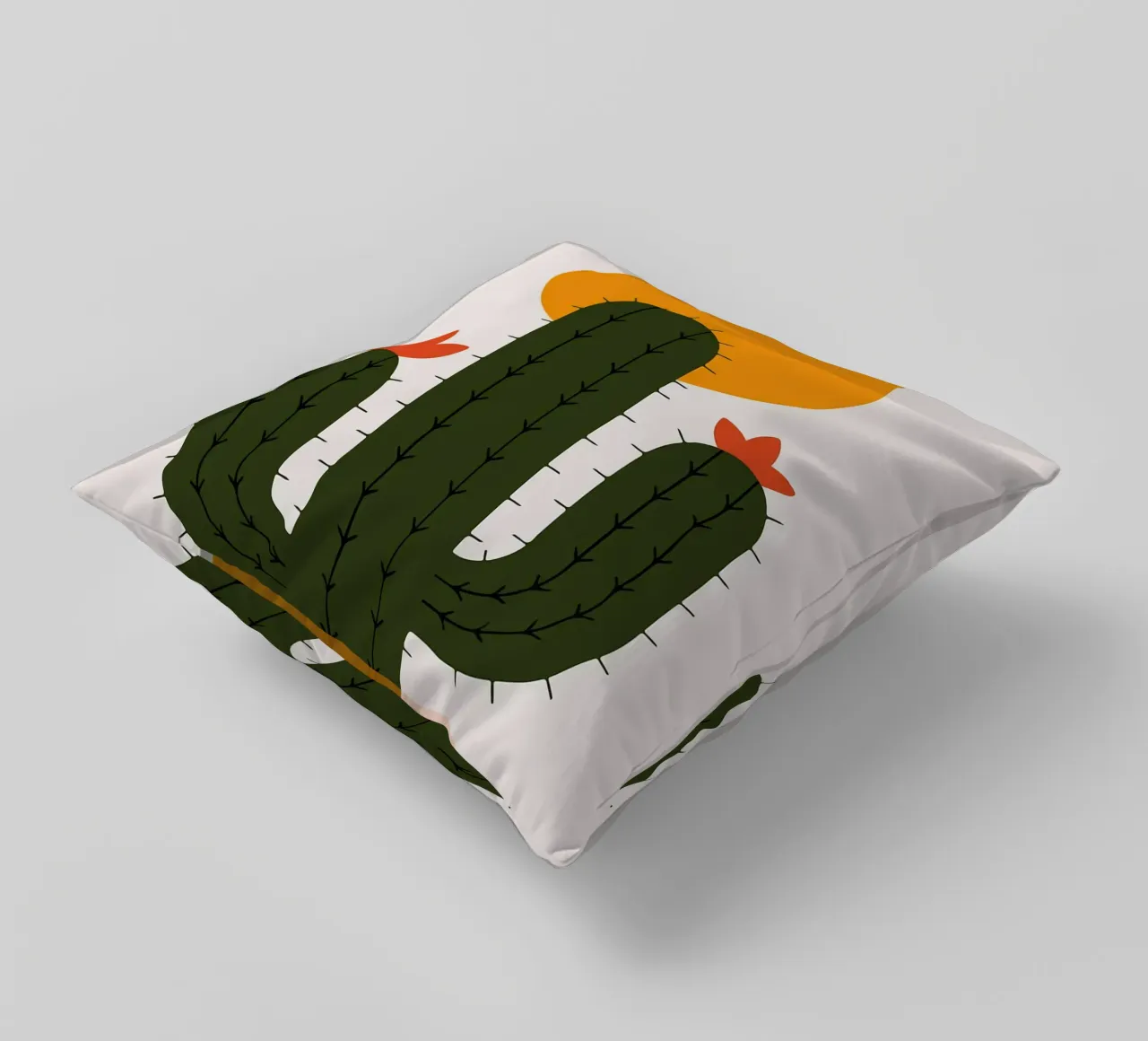 Cactus minimalista con sole cuscino da Damion Francis