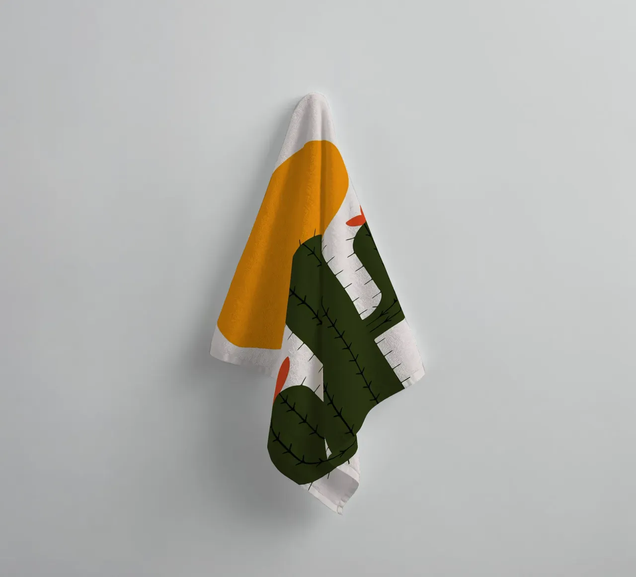 Cactus minimalista con sole asciugamano da bagno da Damion Francis
