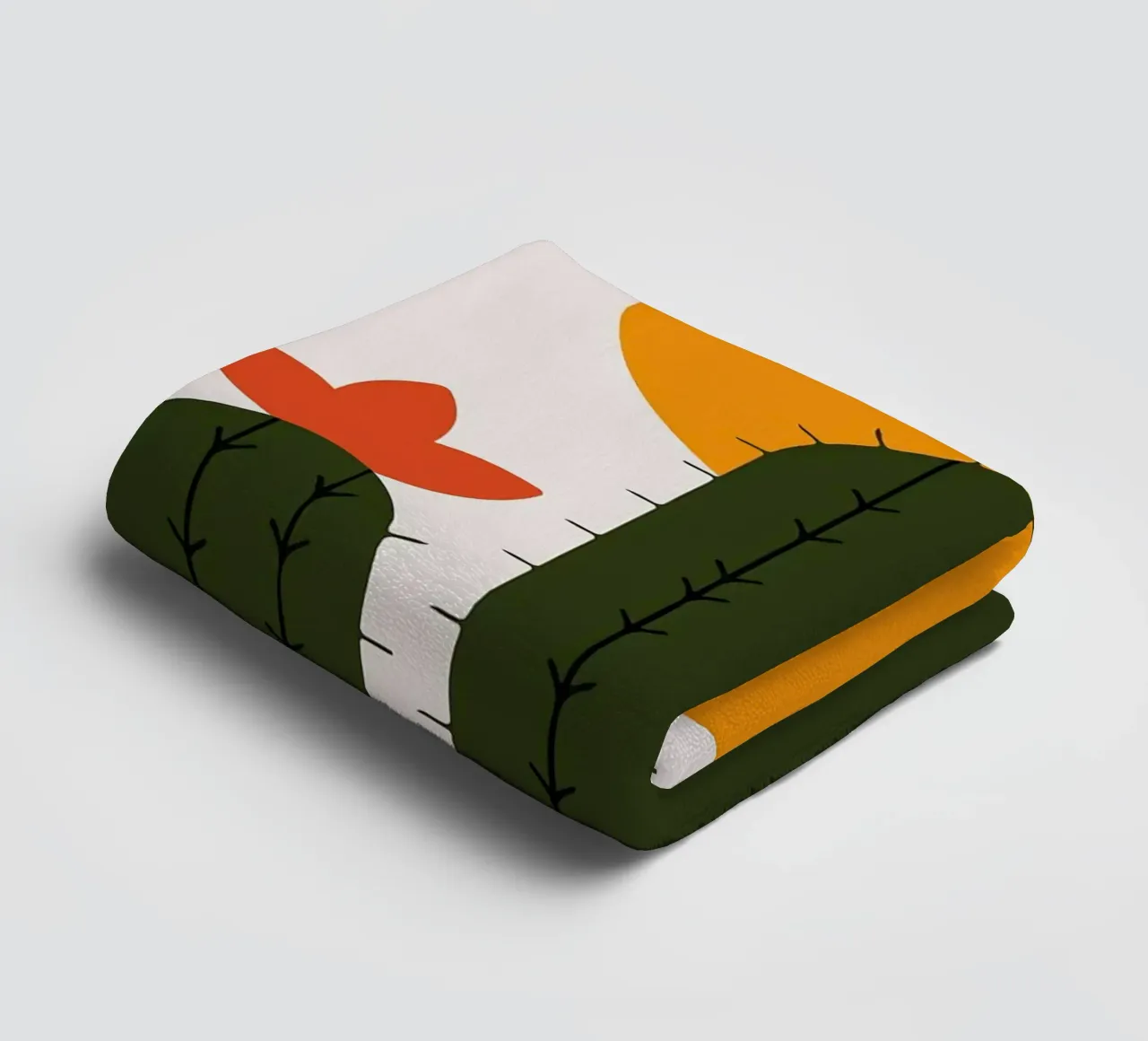 Cactus minimalista con sole asciugamano da bagno da Damion Francis