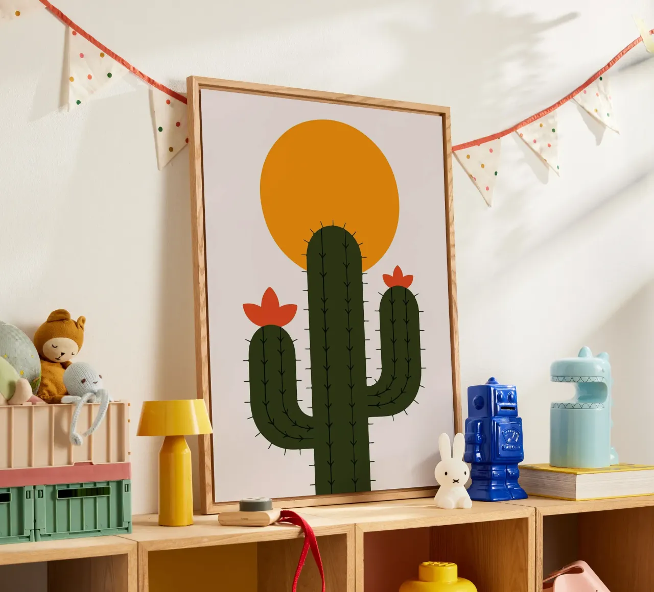 Cactus minimalista con sole plexiglass da Damion Francis