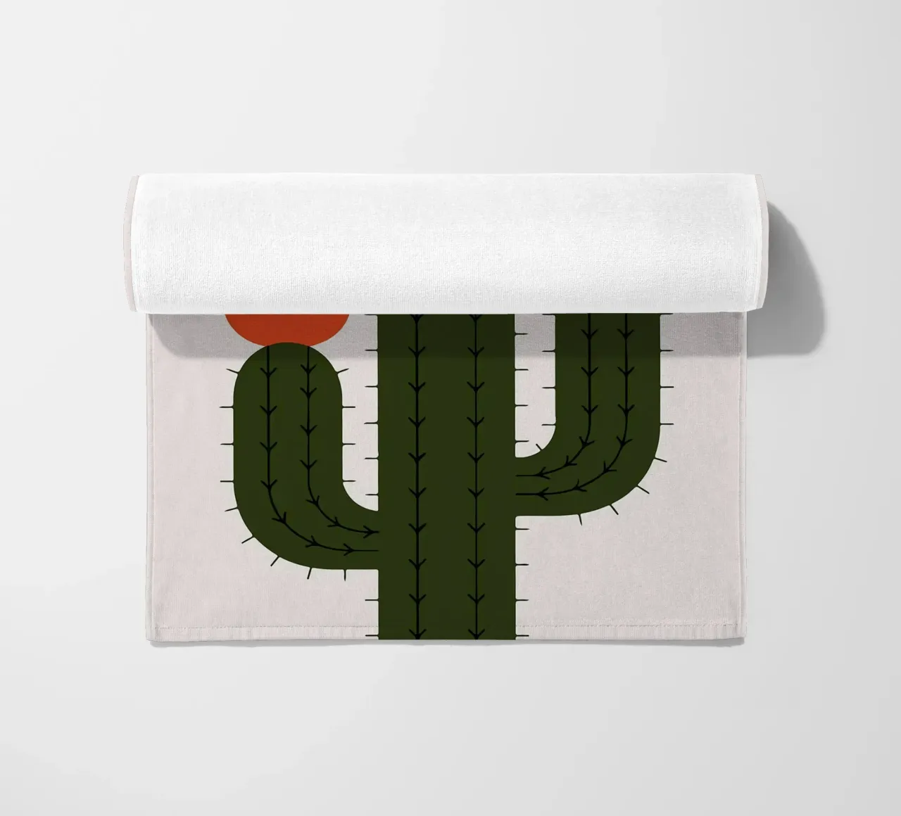 Cactus minimalista con sole telo mare da Damion Francis