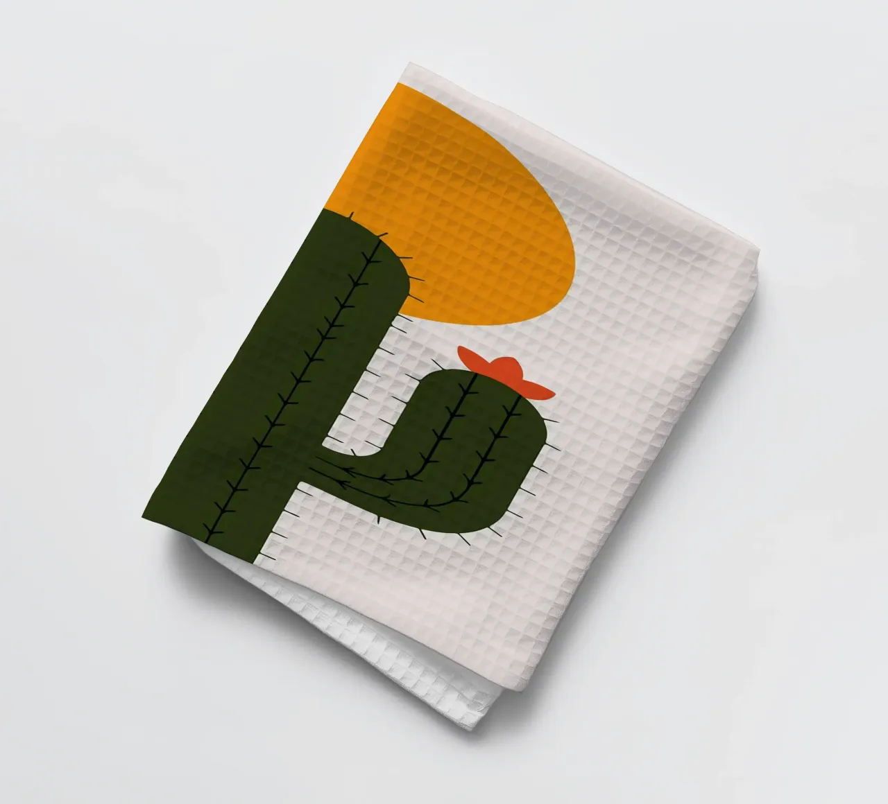 Cactus minimalista con sole canovaccio da cucina da Damion Francis
