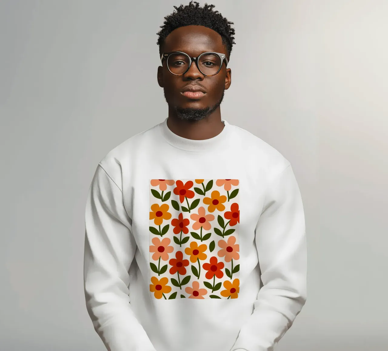Retro Floral Pattern felpa da Damion Francis
