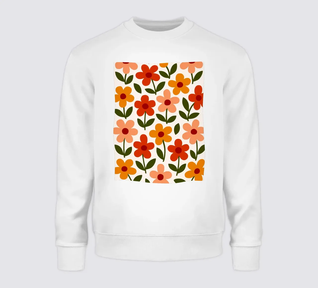 Retro Bloemenpatroon sweatshirt van Damion Francis