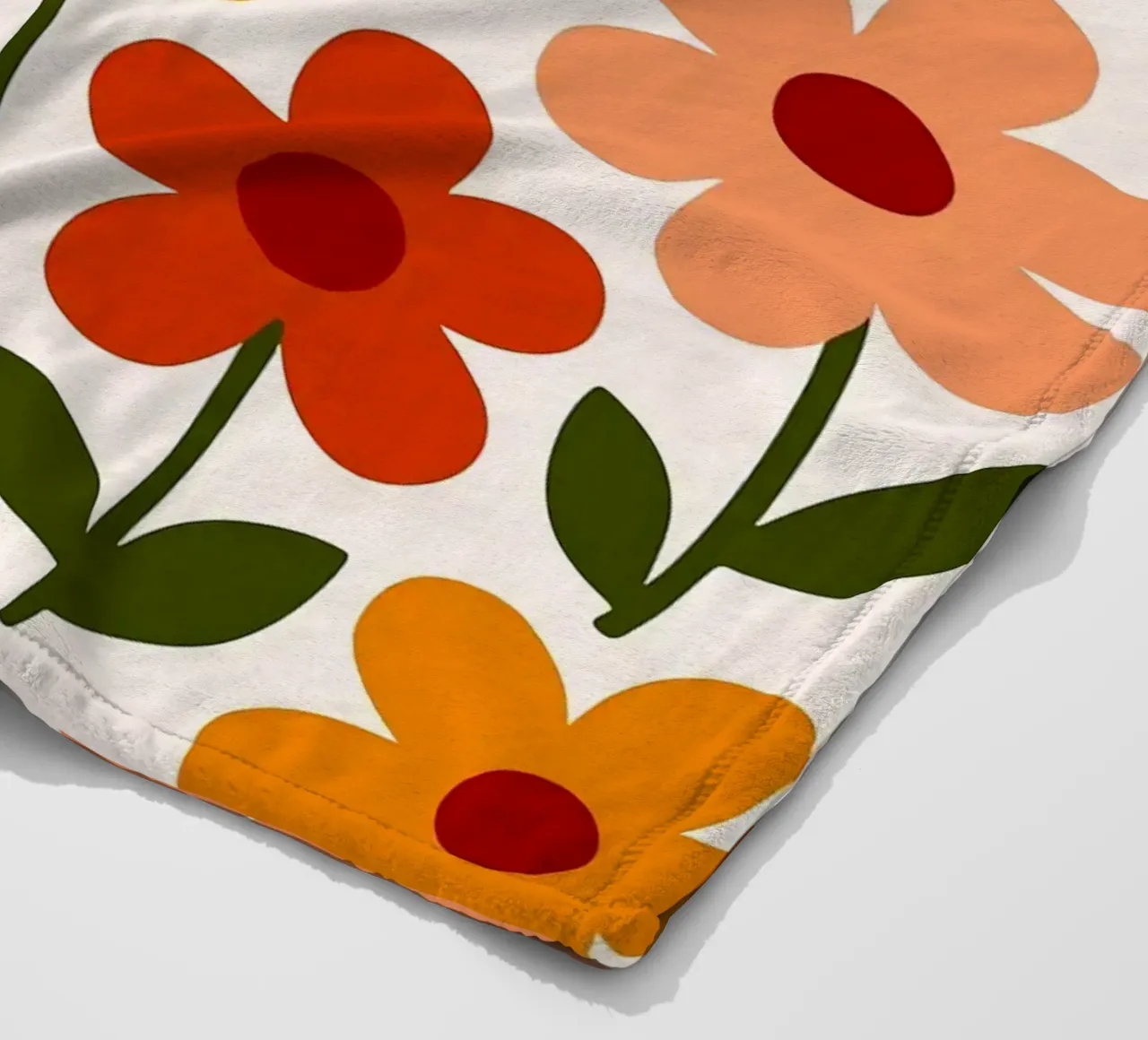 Retro Floral Pattern coperta in pile da Damion Francis