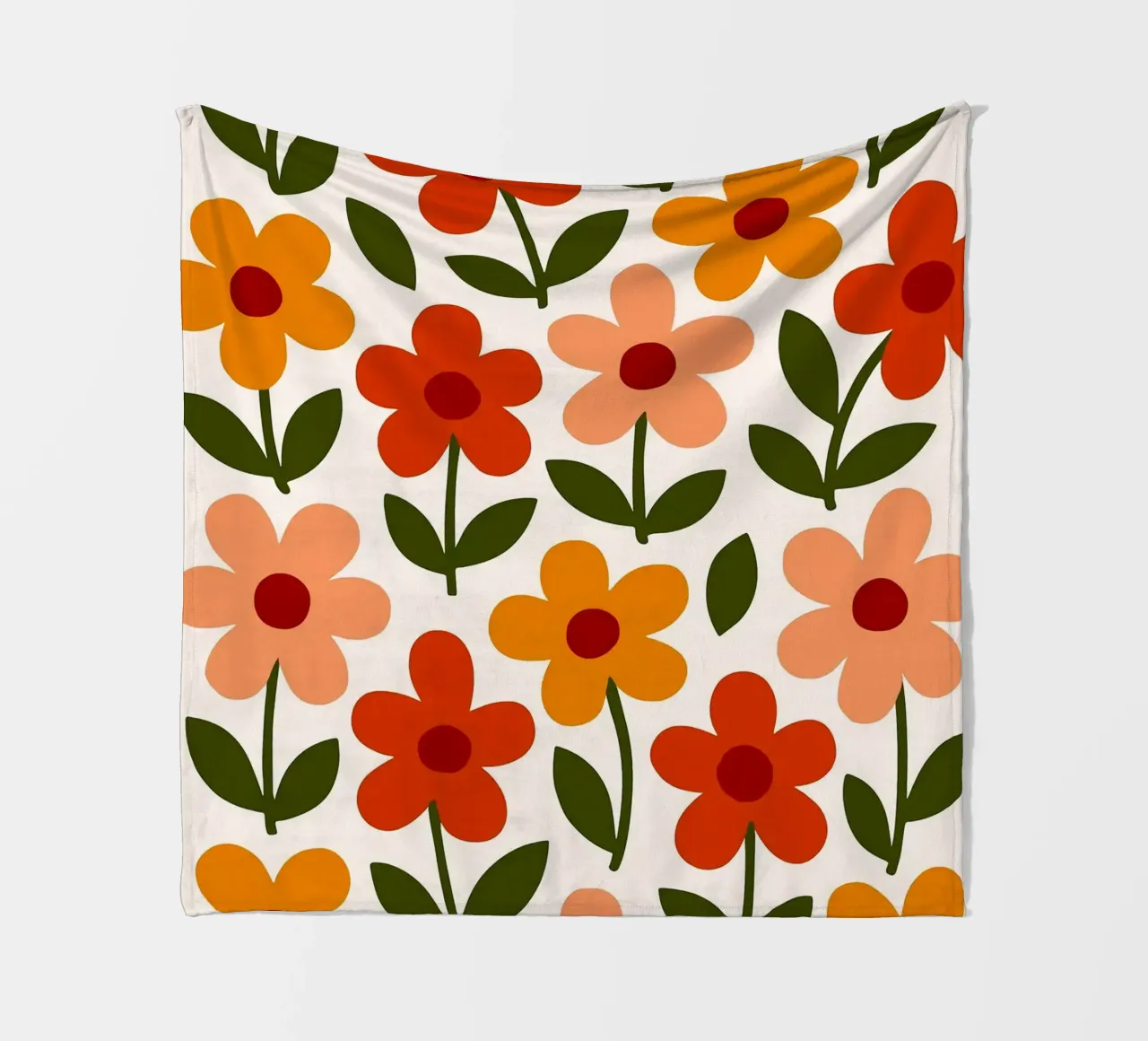 Retro Floral Pattern coperta in pile da Damion Francis