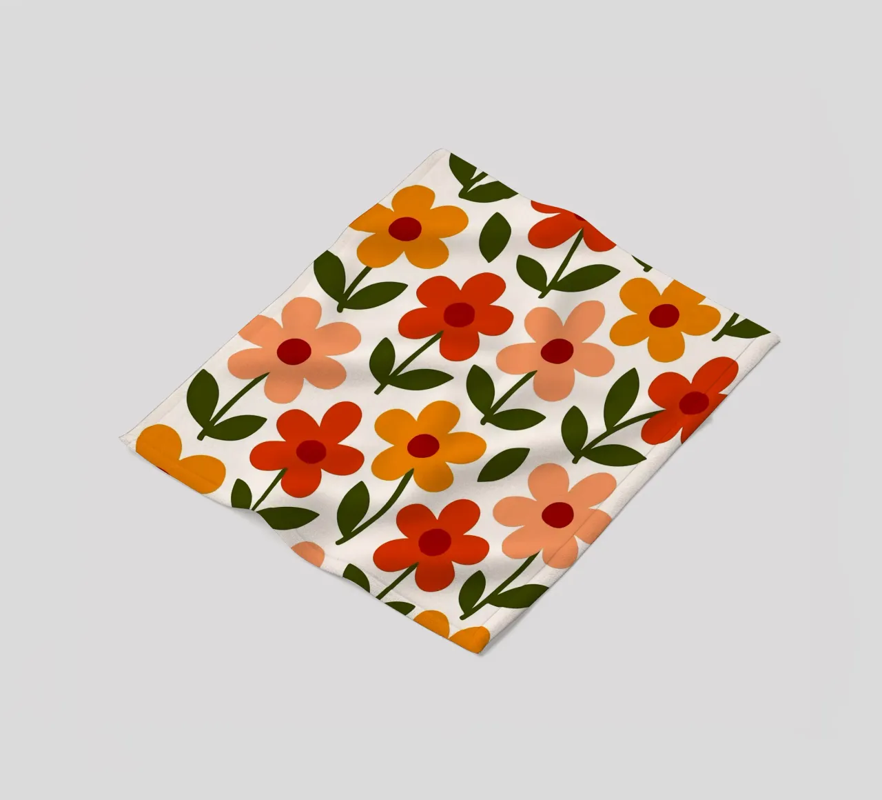 Retro Floral Pattern coperta in pile da Damion Francis