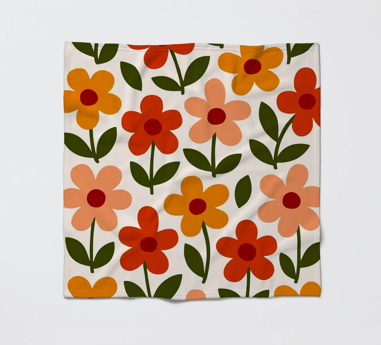Retro Floral Pattern coperta in pile da Damion Francis