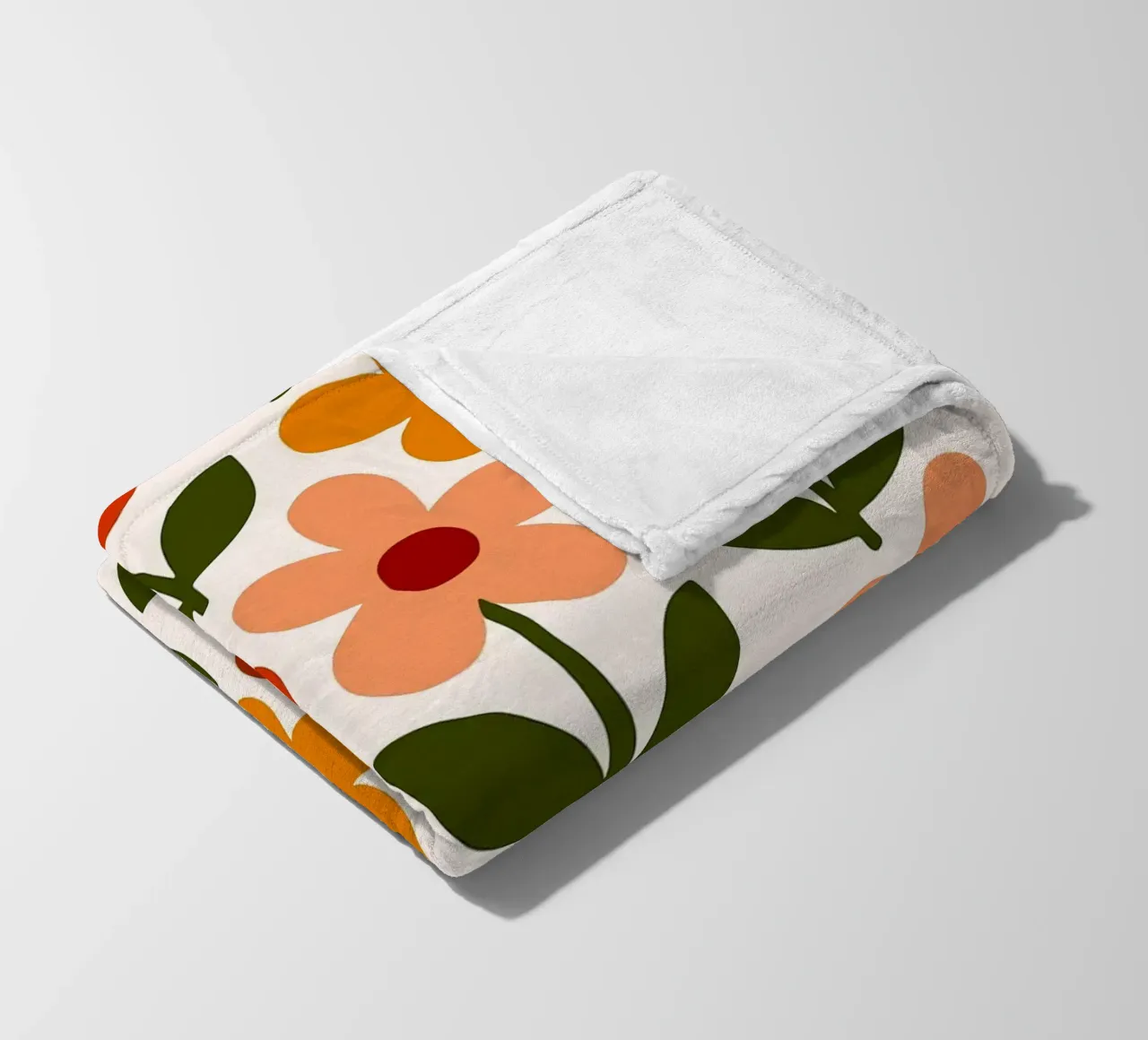 Retro Floral Pattern coperta in pile da Damion Francis