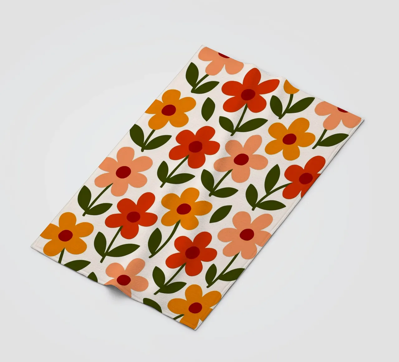 Retro Floral Pattern coperta in pile da Damion Francis