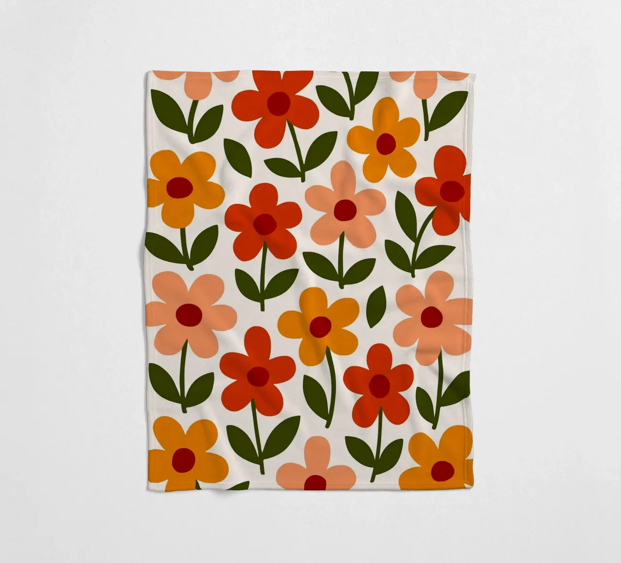 Retro Floral Pattern coperta in pile da Damion Francis