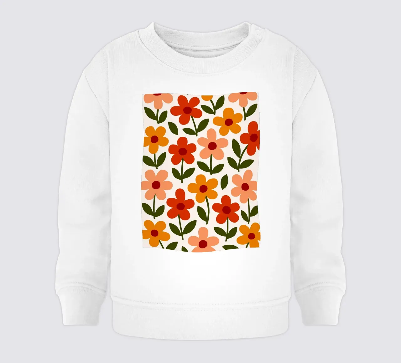 Retro Floral Pattern felpa neonato da Damion Francis