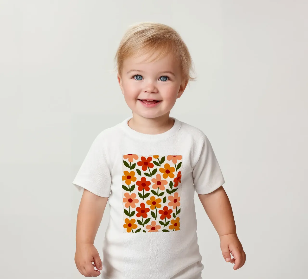 Retro Floral Pattern maglietta neonato da Damion Francis