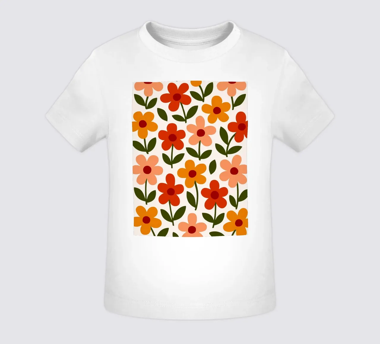 Retro Floral Pattern maglietta neonato da Damion Francis
