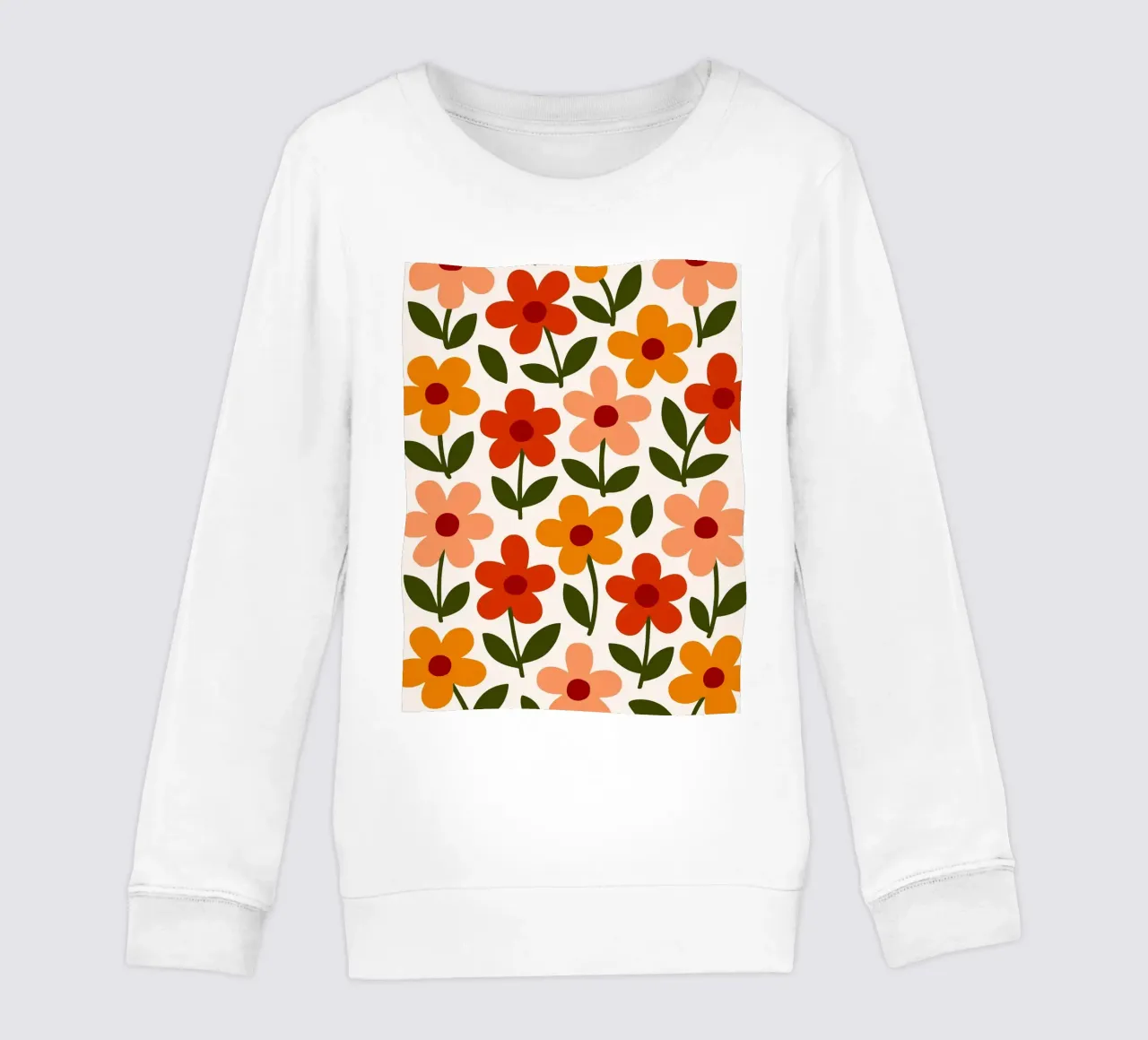 Retro Floral Pattern felpa bambino da Damion Francis
