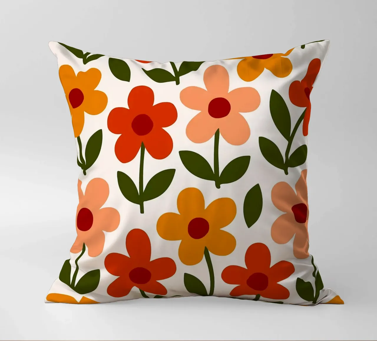 Retro Floral Pattern cuscino da Damion Francis