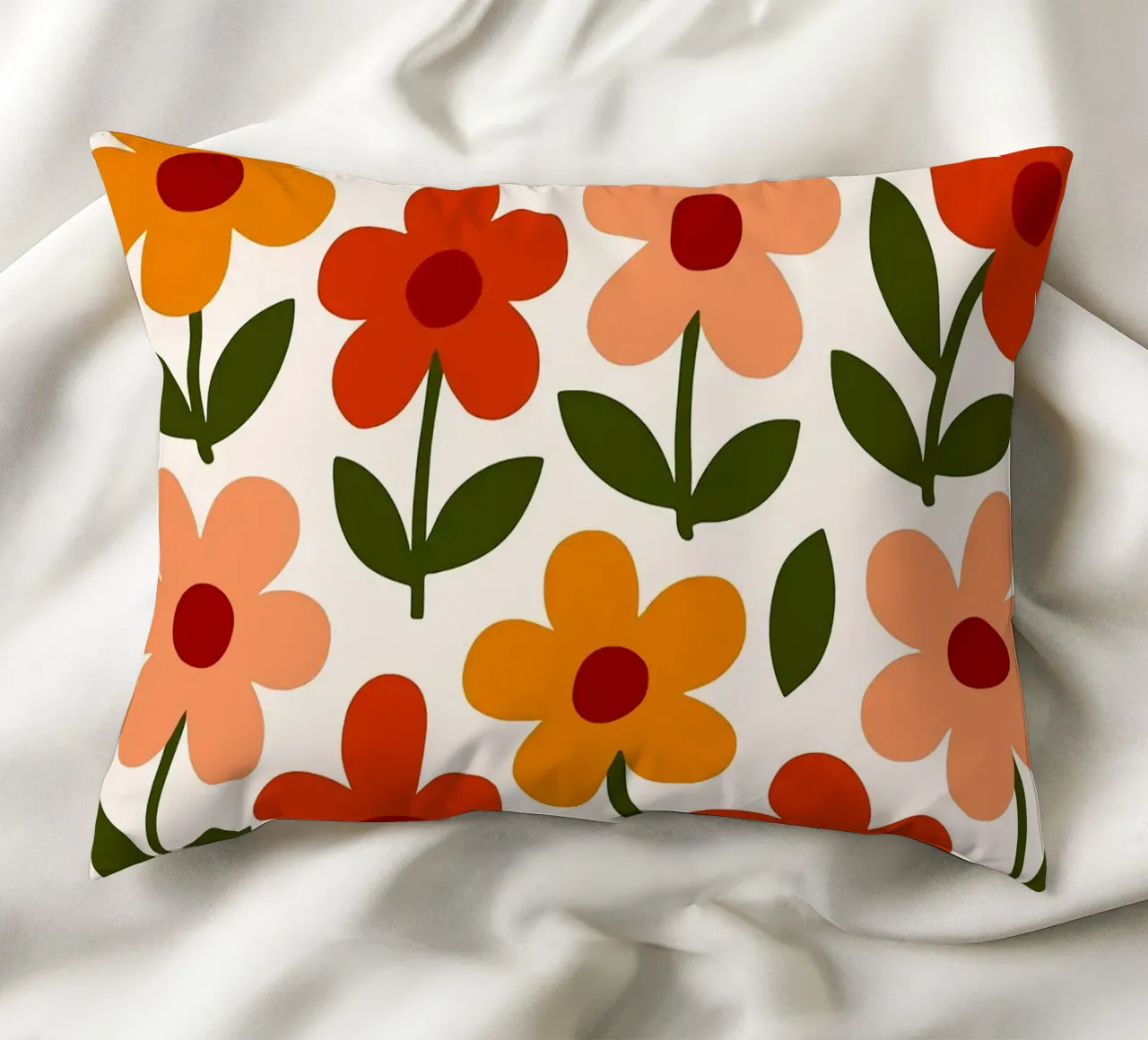 Retro Floral Pattern cuscino da Damion Francis