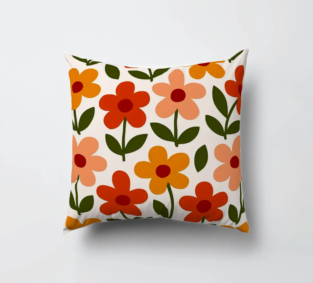 Retro Floral Pattern cuscino da Damion Francis