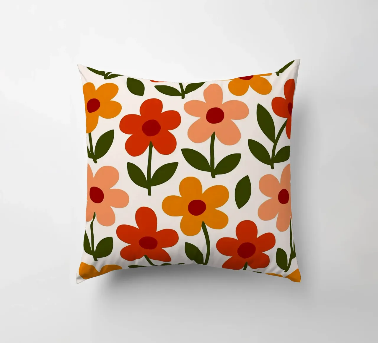 Retro Floral Pattern cuscino da Damion Francis