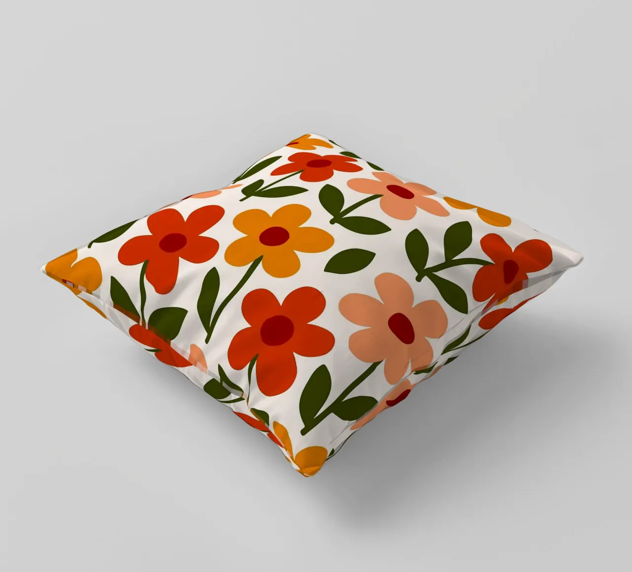 Retro Floral Pattern cuscino da Damion Francis