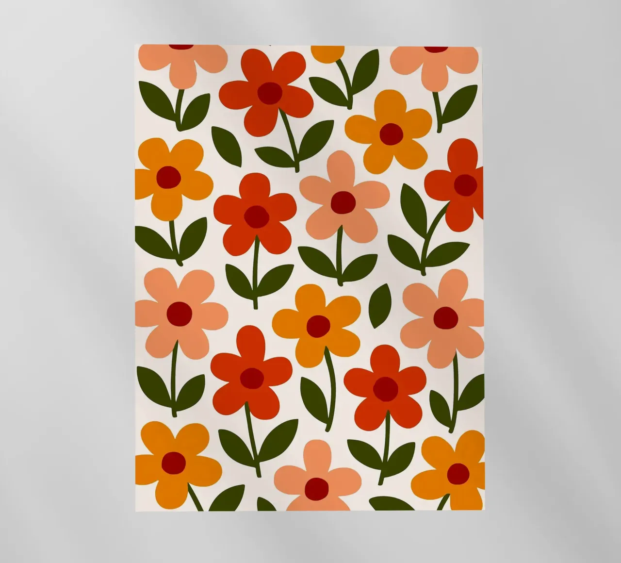 Retro Floral Pattern pellicola backlit da Damion Francis