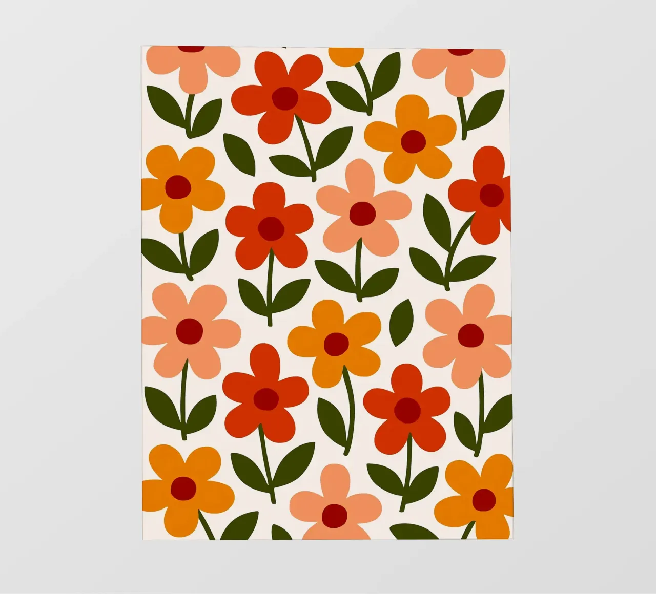 Retro Floral Pattern telo in pvc da Damion Francis