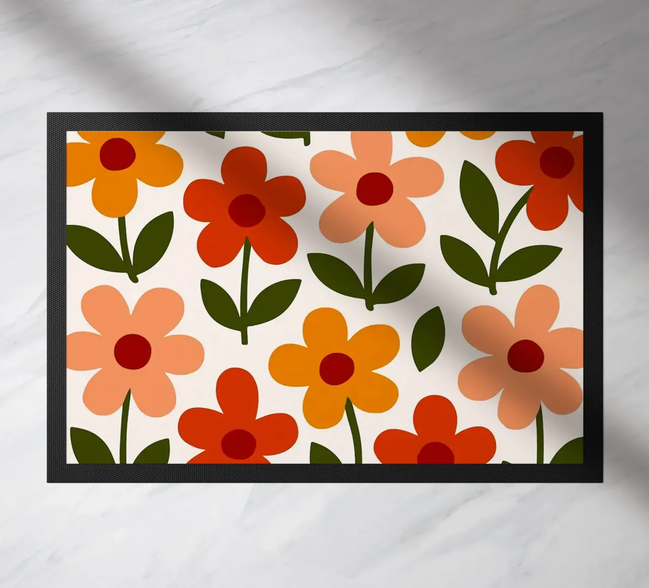 Retro Floral Pattern zerbino da Damion Francis