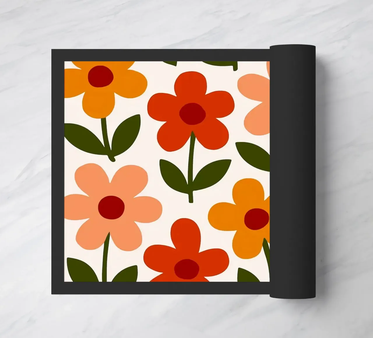 Retro Floral Pattern zerbino da Damion Francis