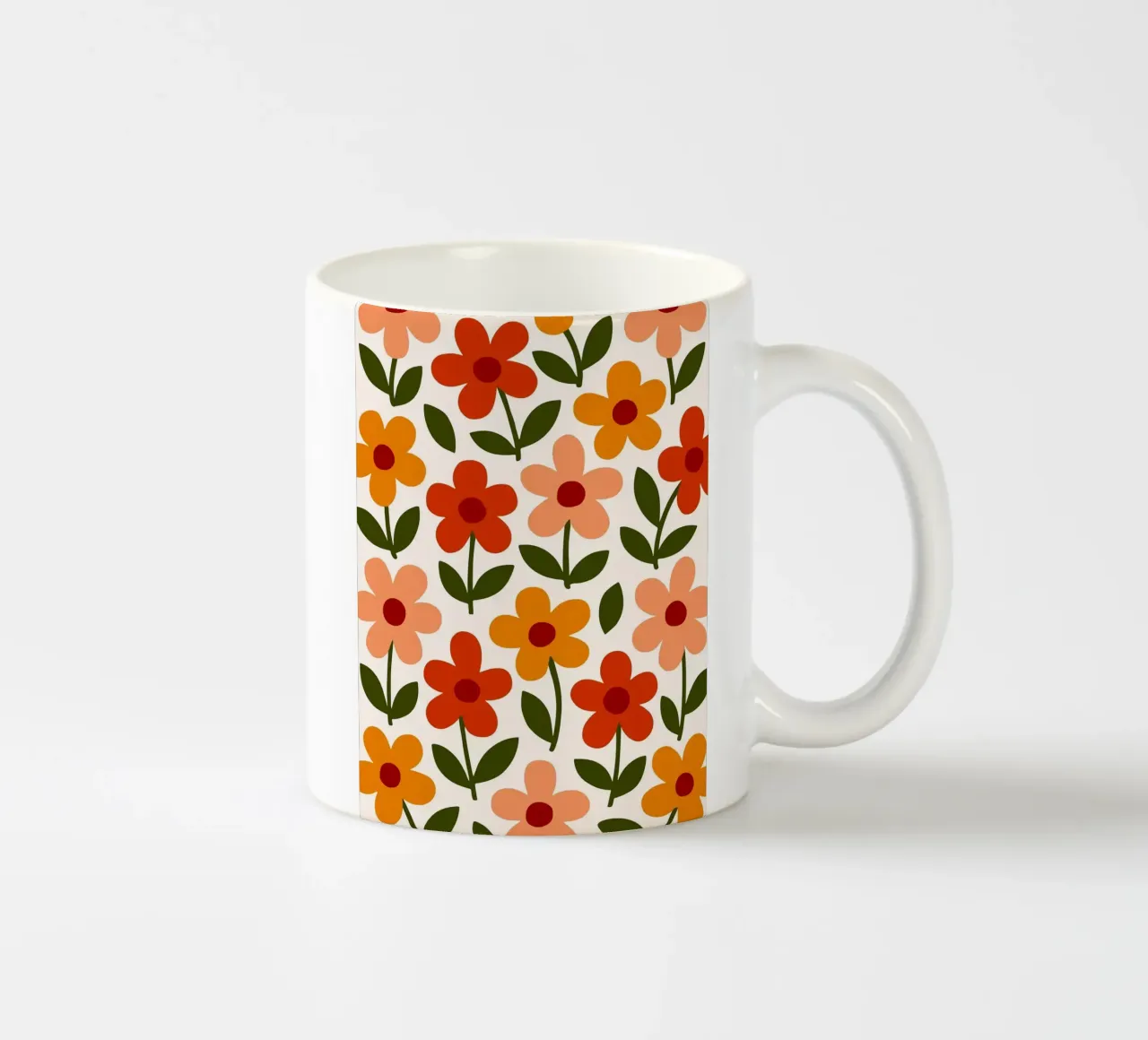 Retro Floral Pattern tazza in ceramica da Damion Francis