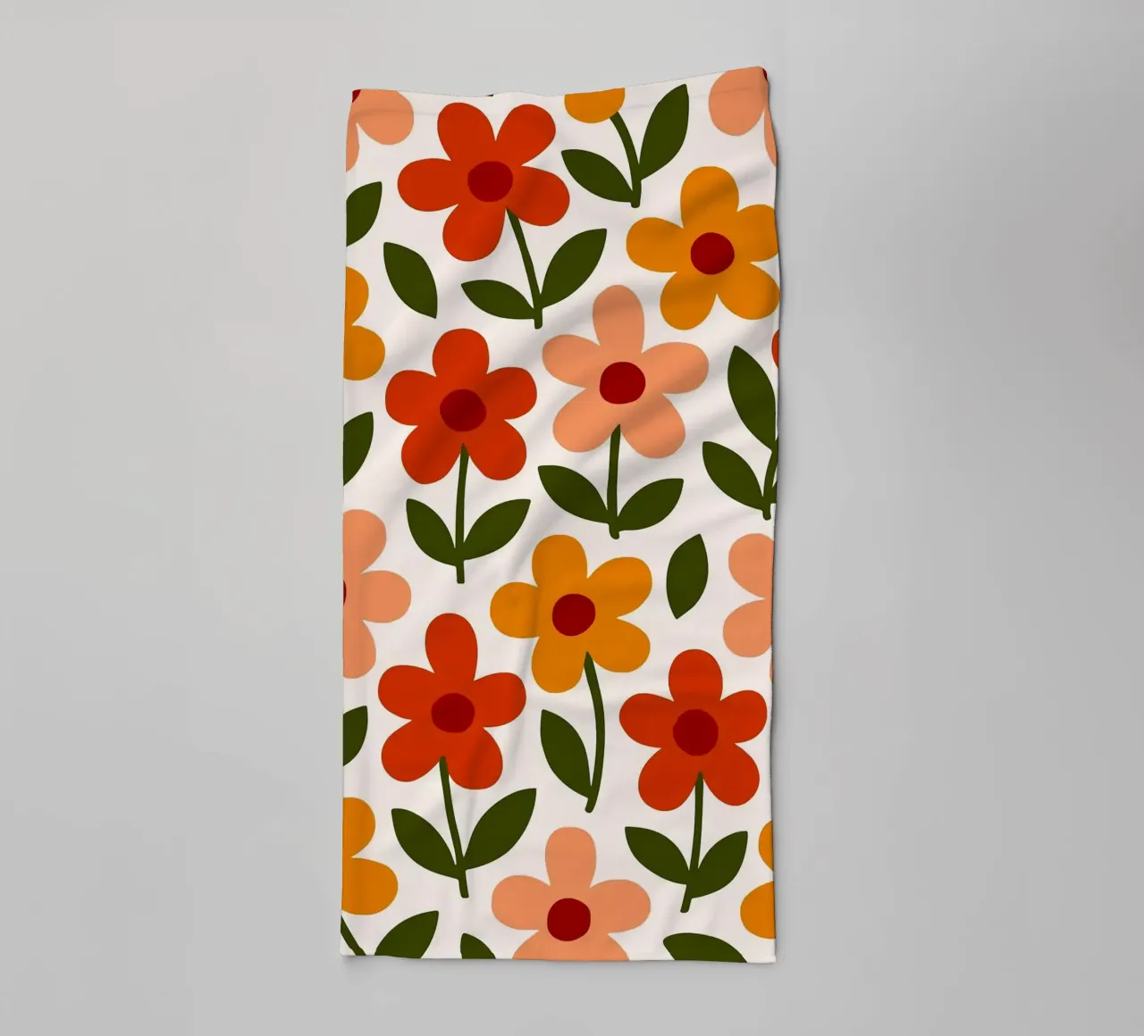 Retro Floral Pattern asciugamano da bagno da Damion Francis