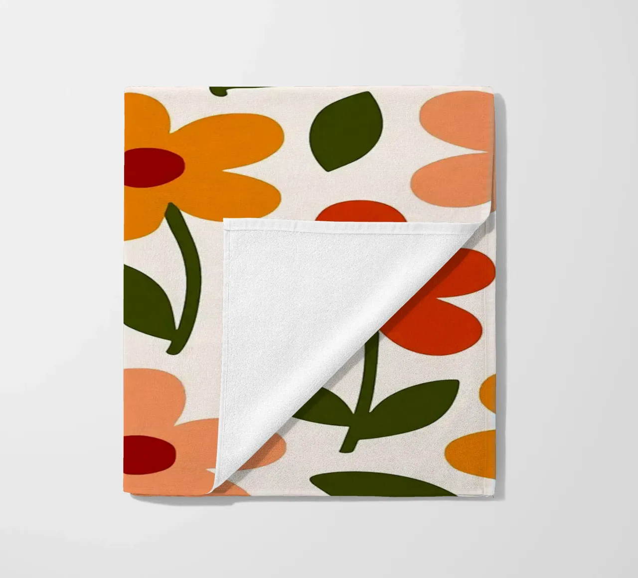 Retro Floral Pattern telo mare da Damion Francis