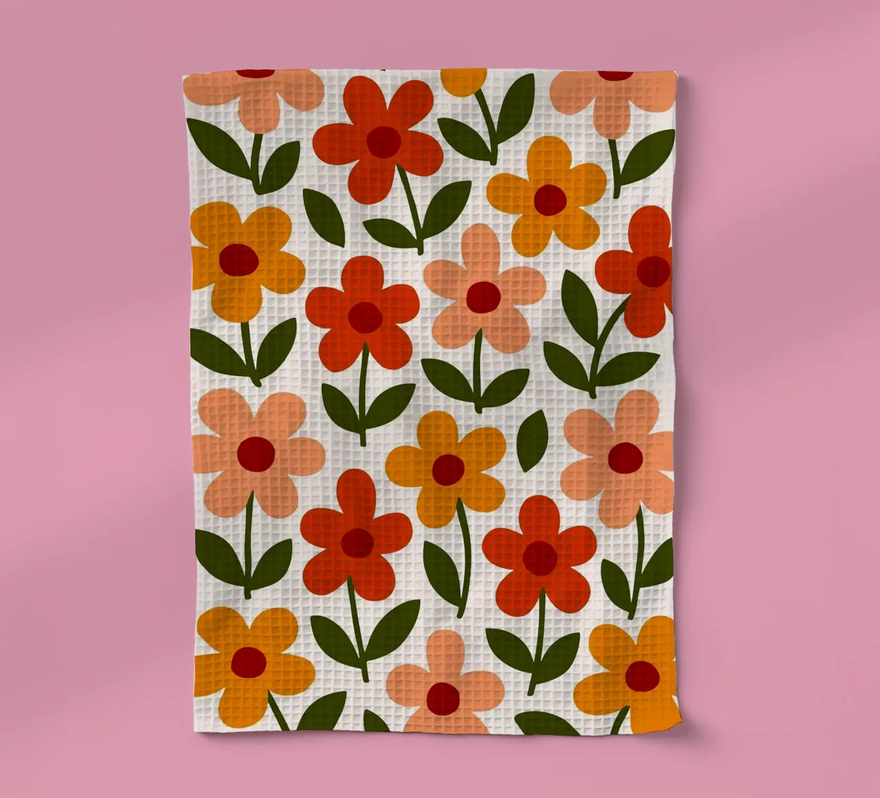 Retro Floral Pattern canovaccio da cucina da Damion Francis
