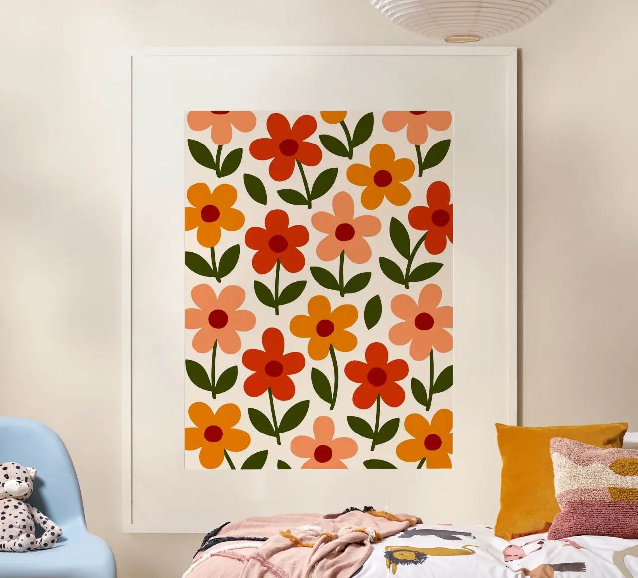 Retro Floral Pattern carta hahnemühle da Damion Francis