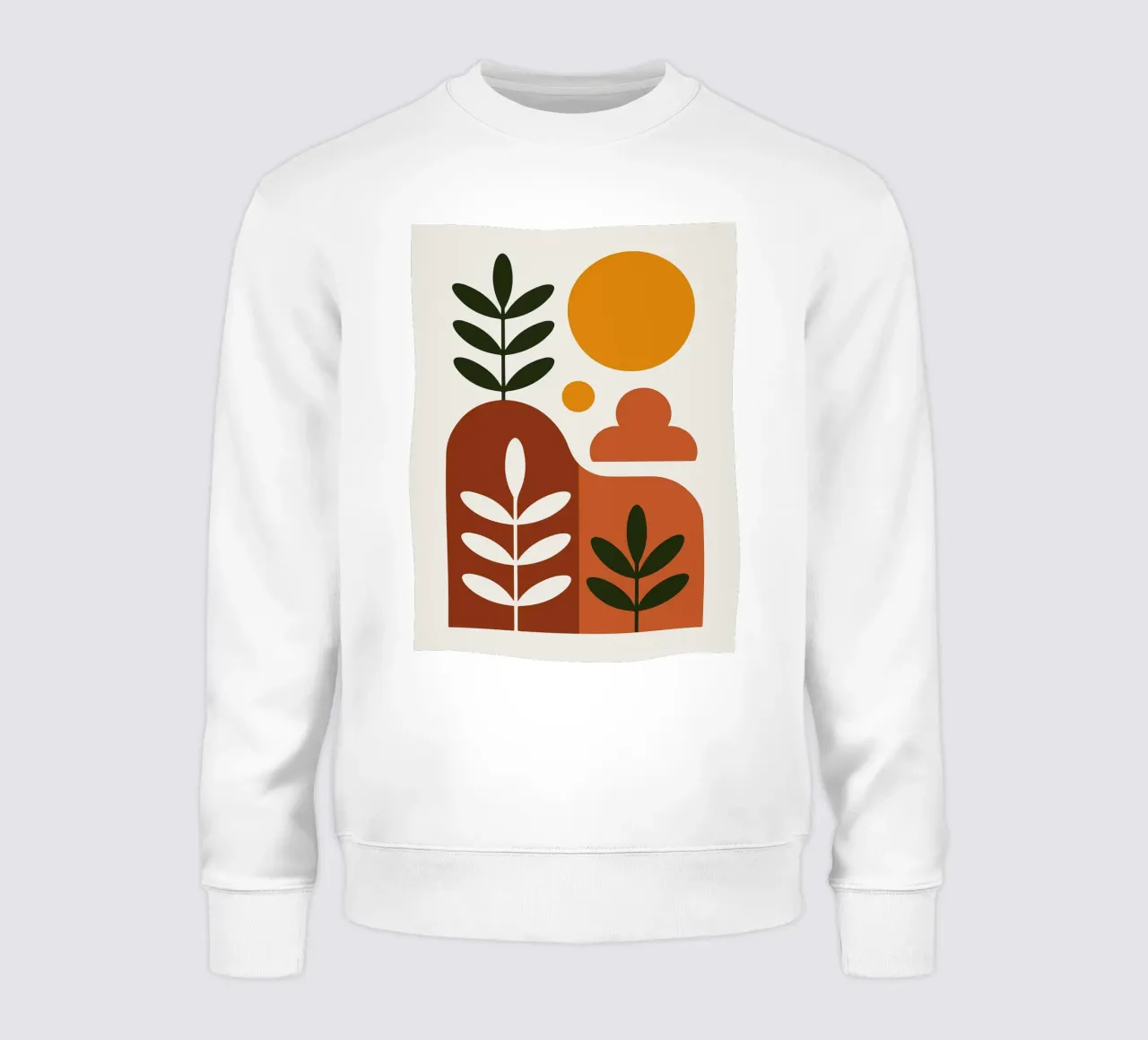 Abstract Botanisch Landschap Kunstdruk sweatshirt van Damion Francis