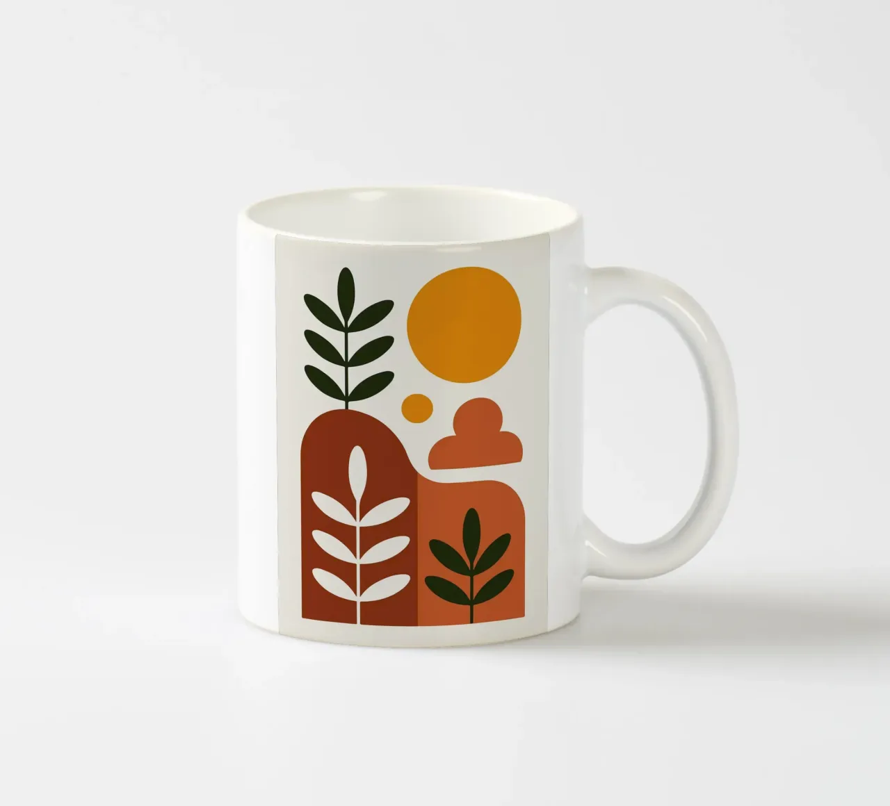 Abstract Botanisch Landschap Kunstdruk keramische mok van Damion Francis