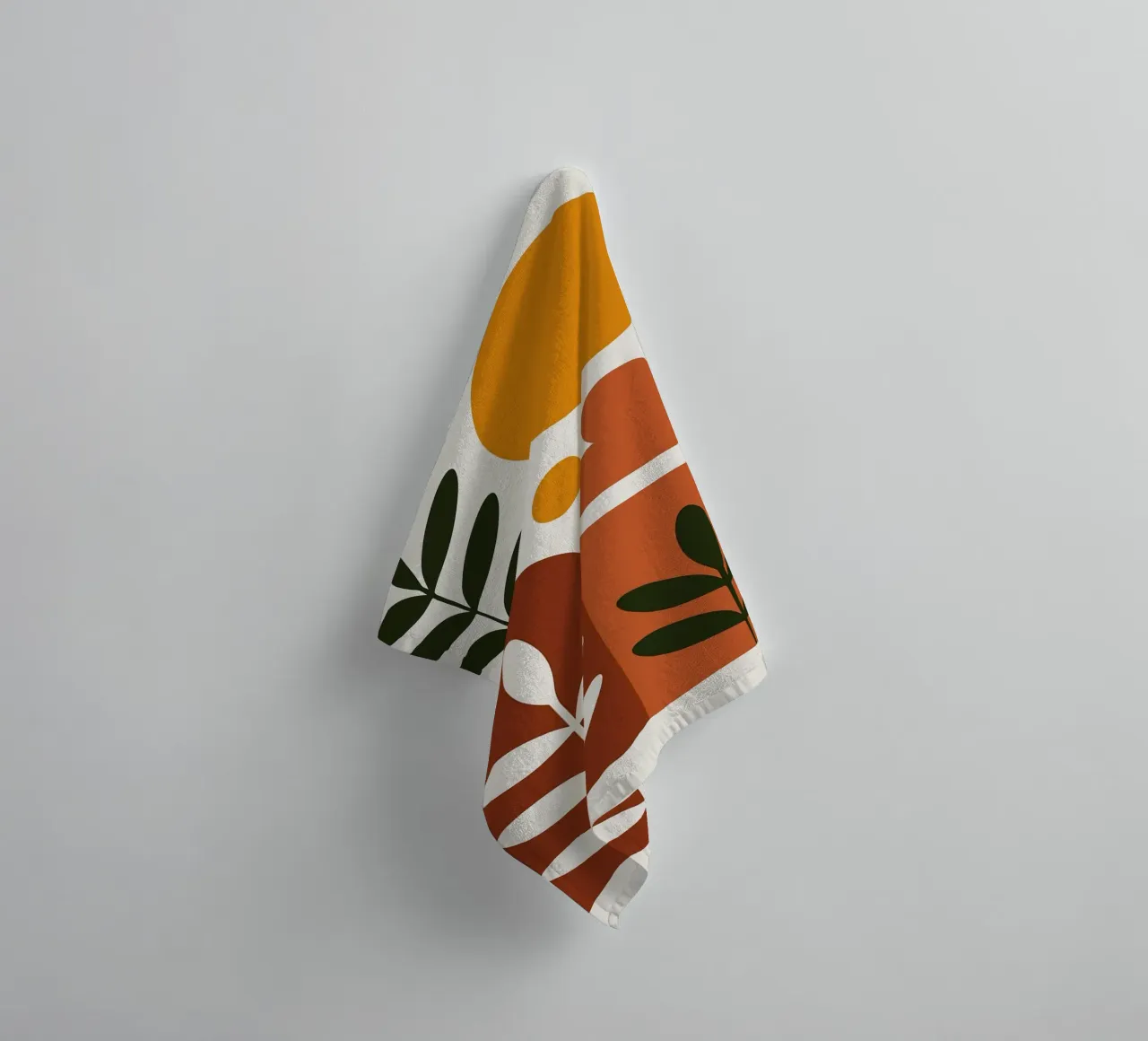 Abstract Botanisch Landschap Kunstdruk badhanddoek van Damion Francis