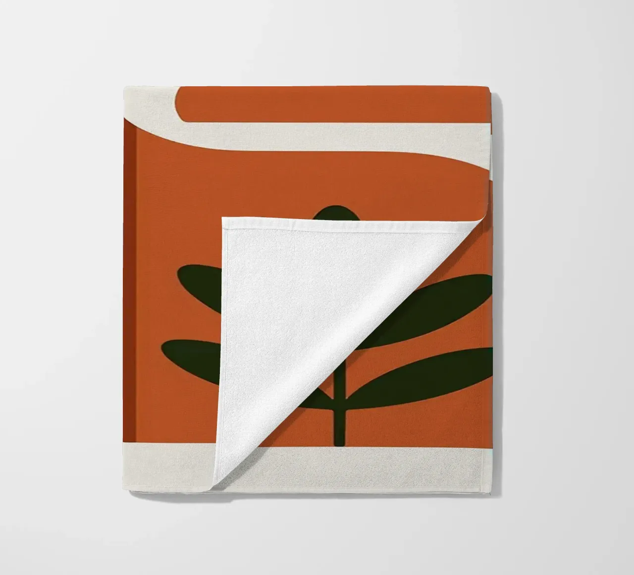 Abstract Botanisch Landschap Kunstdruk strandhanddoek van Damion Francis