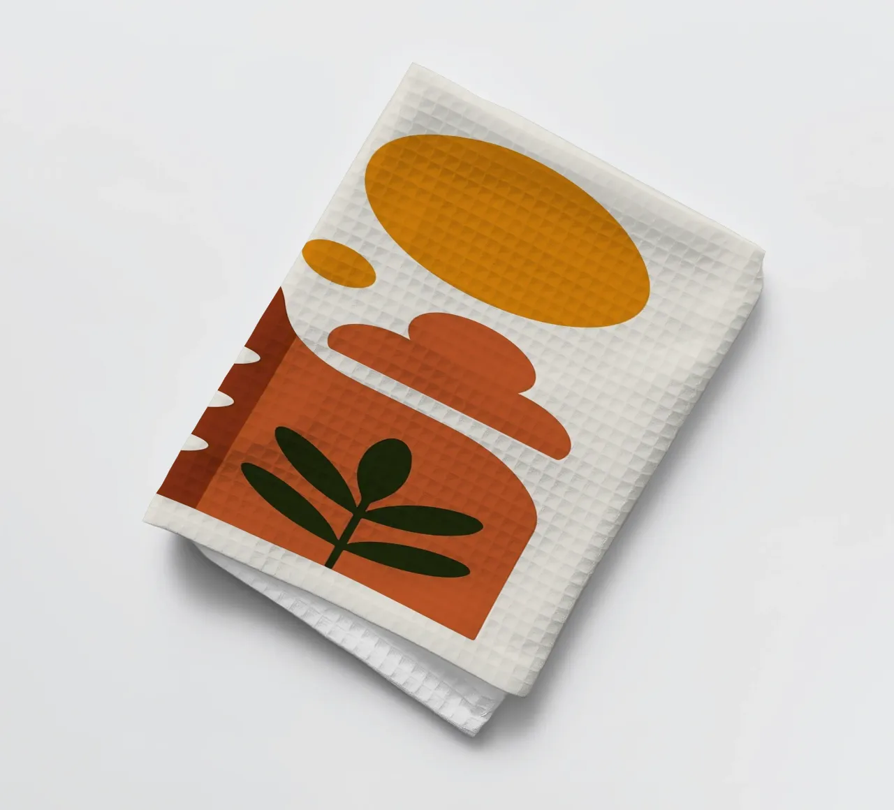 Abstract Botanisch Landschap Kunstdruk theedoek van Damion Francis