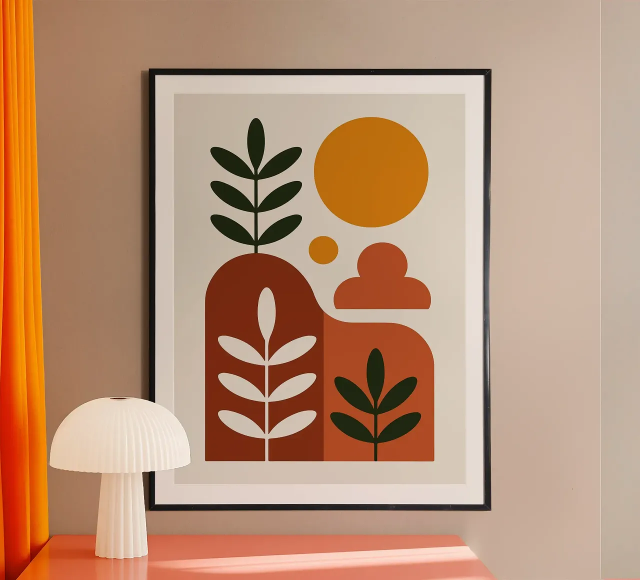 Abstract Botanisch Landschap Kunstdruk hahnemühle van Damion Francis